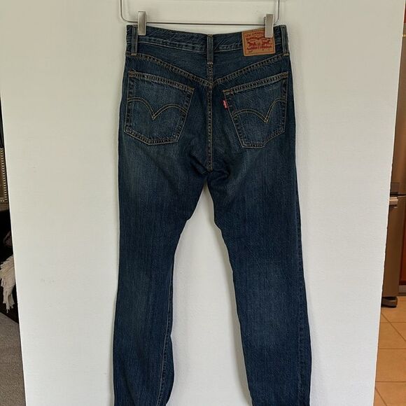 Levi’s 501 Button Fly High Rise Distressed Destroyed Jeans Size 24 - Picture 7 of 14